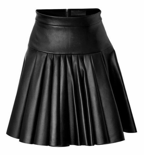 Gonna donna nera morbida - , pelle